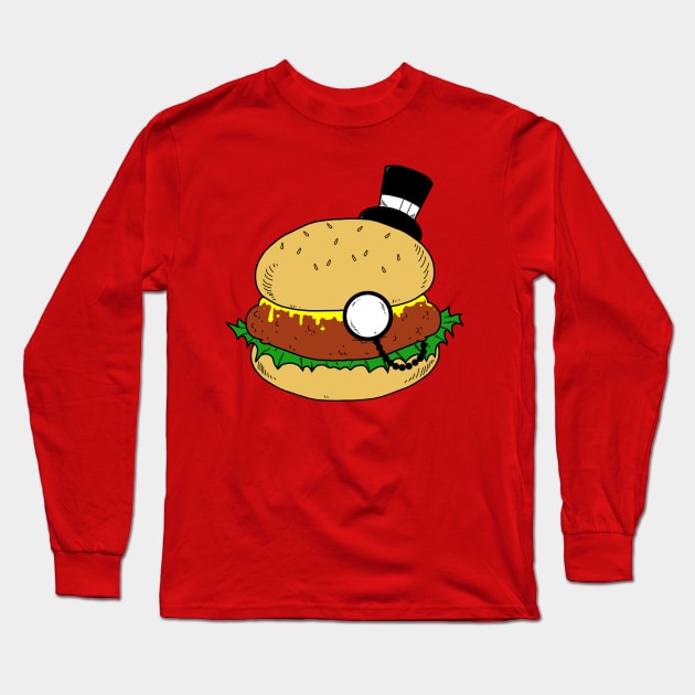 Fancy Burger Long Sleeve T-Shirt by Pengew